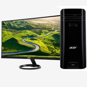 Acer Aspire TC-780 Intel Core i7-7700/8GB/1TB/2GB GT 1030/Win10 Desktop w/ 23-in Acer R231 Monitor