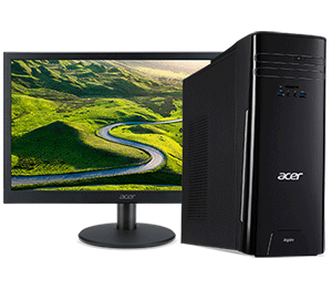 Acer Aspire TC-730 Intel Pentium J4205/2GB/500GB/Win10 w/ 18.5-in Acer EB192 monitor
