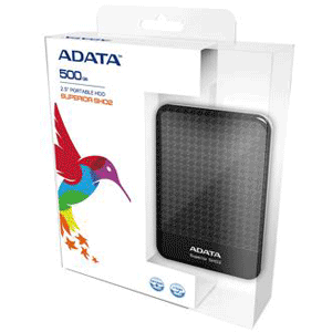 ADATA 500GB (Superior SH02) 2.5in. Portable Hard Disk Drive - 3D Chic ...
