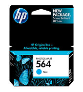 HP CB318WA #564 Cyan Ink Cartridge