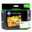HP CG848AA #60 Tri-Color Photo Value Pack Ink Cartridge + 50 sheets Photo Paper