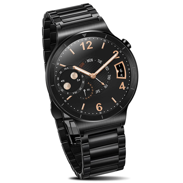 Huawei Watch Active Black-plated Stainless Steel Case with Black-plated Stainless Steel Link Bracelet