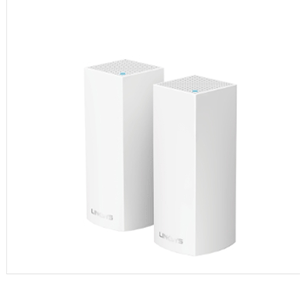 Linksys Velop Intelligent Mesh WiFi System, Tri-Band, 2-Pack White (AC4400)