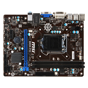 MSI B85M-P33 LGA1150 Socket Intel B85 SATA 6Gb/s USB 3.0 Micro ATX Entry DVI Business Intel Motherboard