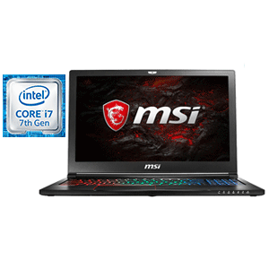 MSI GAMING PRO GS63VR 7RF Stealth Pro-272PH 15.6-in FHD Intel Core i7-7700H/16GB/256GB+1TB/6GB GTX1060/Win10