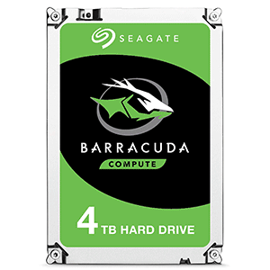 Seagate BarraCuda Internal Hard Drive 4TB SATA 6Gb/s 256MB Cache 3.5-Inch (ST4000DM004)