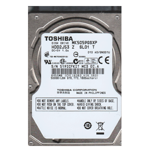 Toshiba 500GB 2.5inch SATA 5400RPM (MK5059G8XP) Mobile Hard Drive