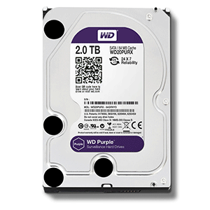 Western Digital 2TB Purple (WD20PURX) Surveillance Hard Drives