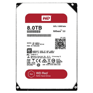 Western Digital WD80EFZX 8TB Red NAS Hard Drive 5400RPM SATA 6 Gb s 128MB